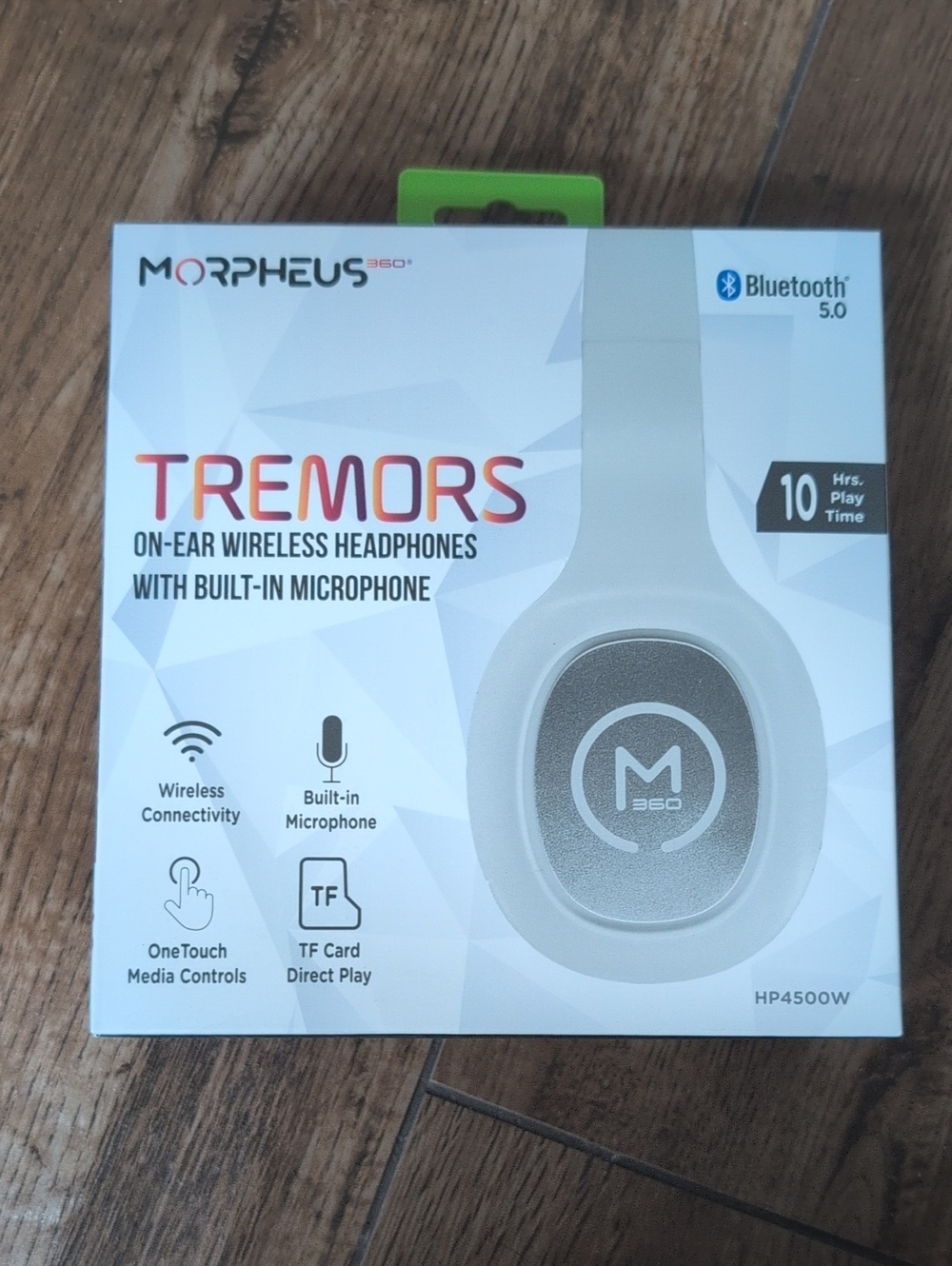 Morphe Tremors On-Ear Wireless Headphones — White and Silver